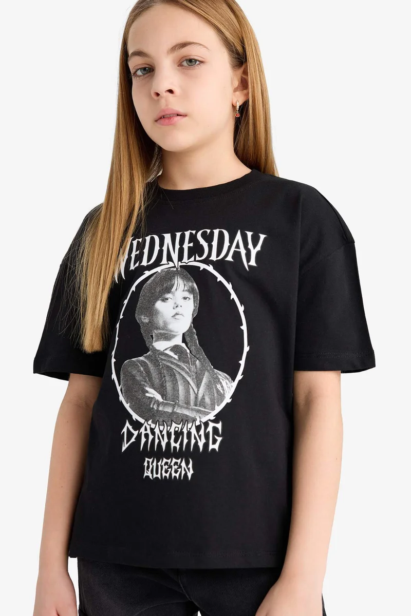 DeFacto Girl Wednesday Relax Fit Crew Neck T-Shirt