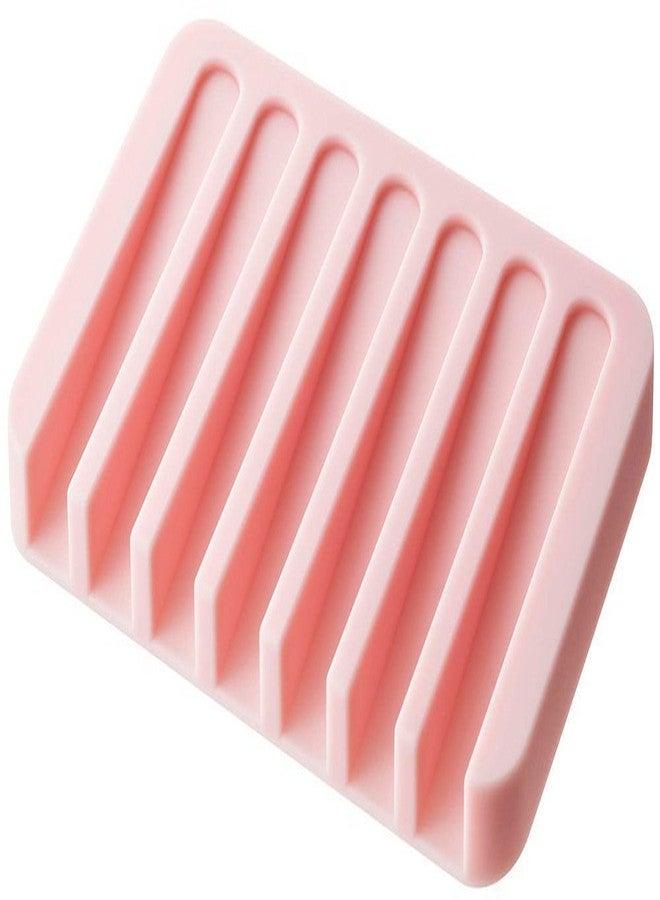 CONNECTWIDE� Silicon soap Drying mat Self Draining Silicone Drying Mat Silicone Soap Dish/Soap Holder Soap Tray Size : 12 * 8 * 1Cm (1 pc) (Baby Pink) - Image 4