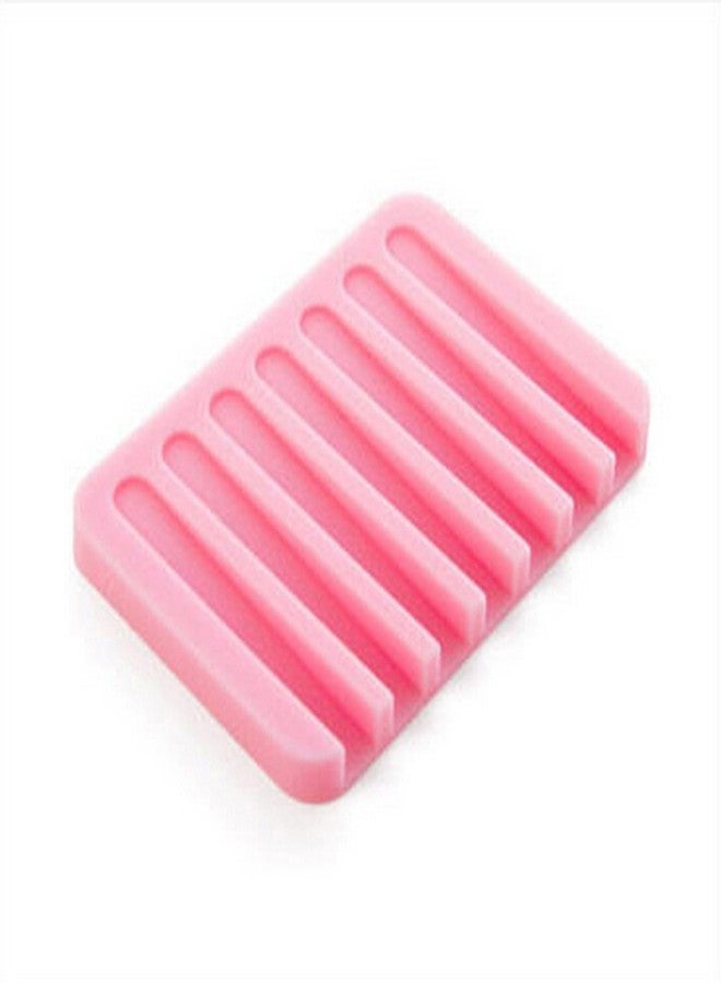 CONNECTWIDE� Silicon soap Drying mat Self Draining Silicone Drying Mat Silicone Soap Dish/Soap Holder Soap Tray Size : 12 * 8 * 1Cm (1 pc) (Baby Pink) - Image 3