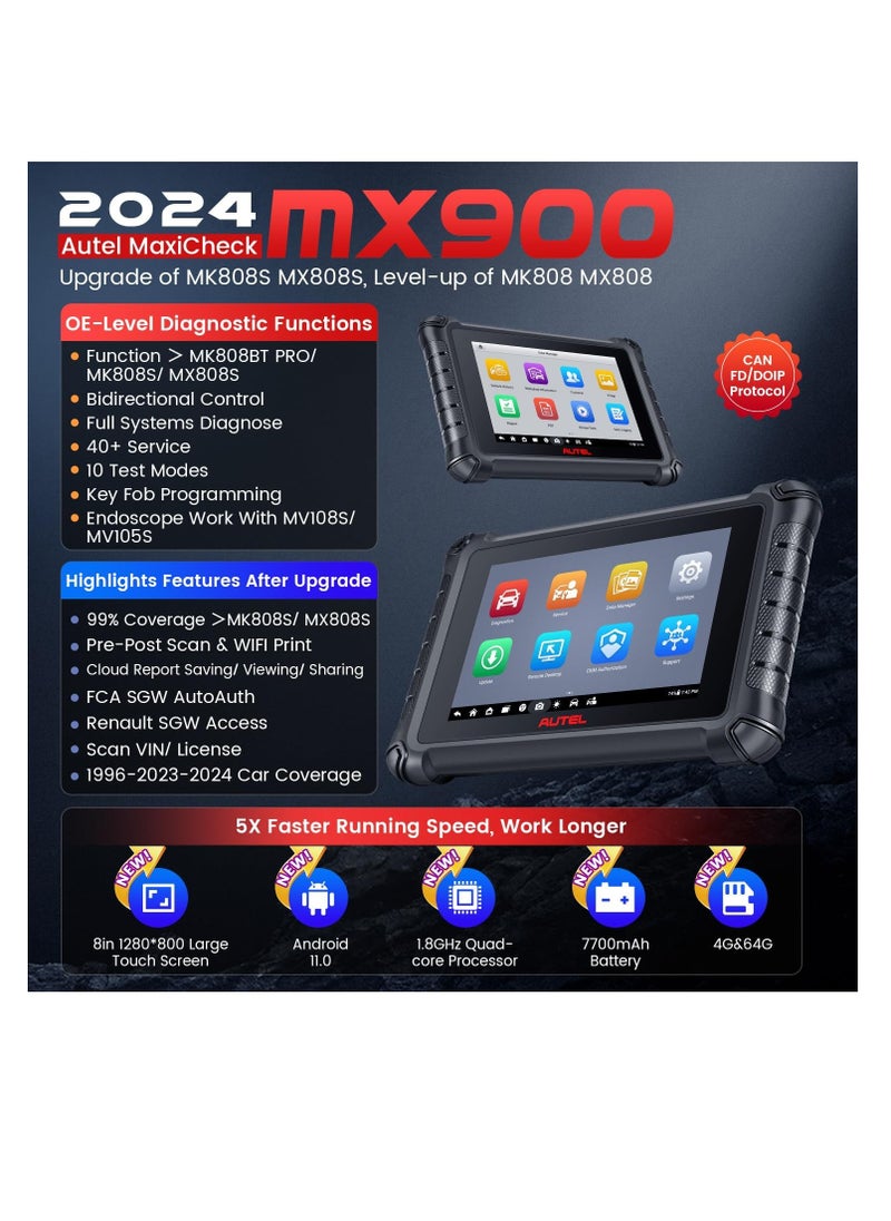 Autel - 2024 Autel MaxiCOM MK900 Auto All System Diagnostic Scanner Tool Bidirectional - Image 1