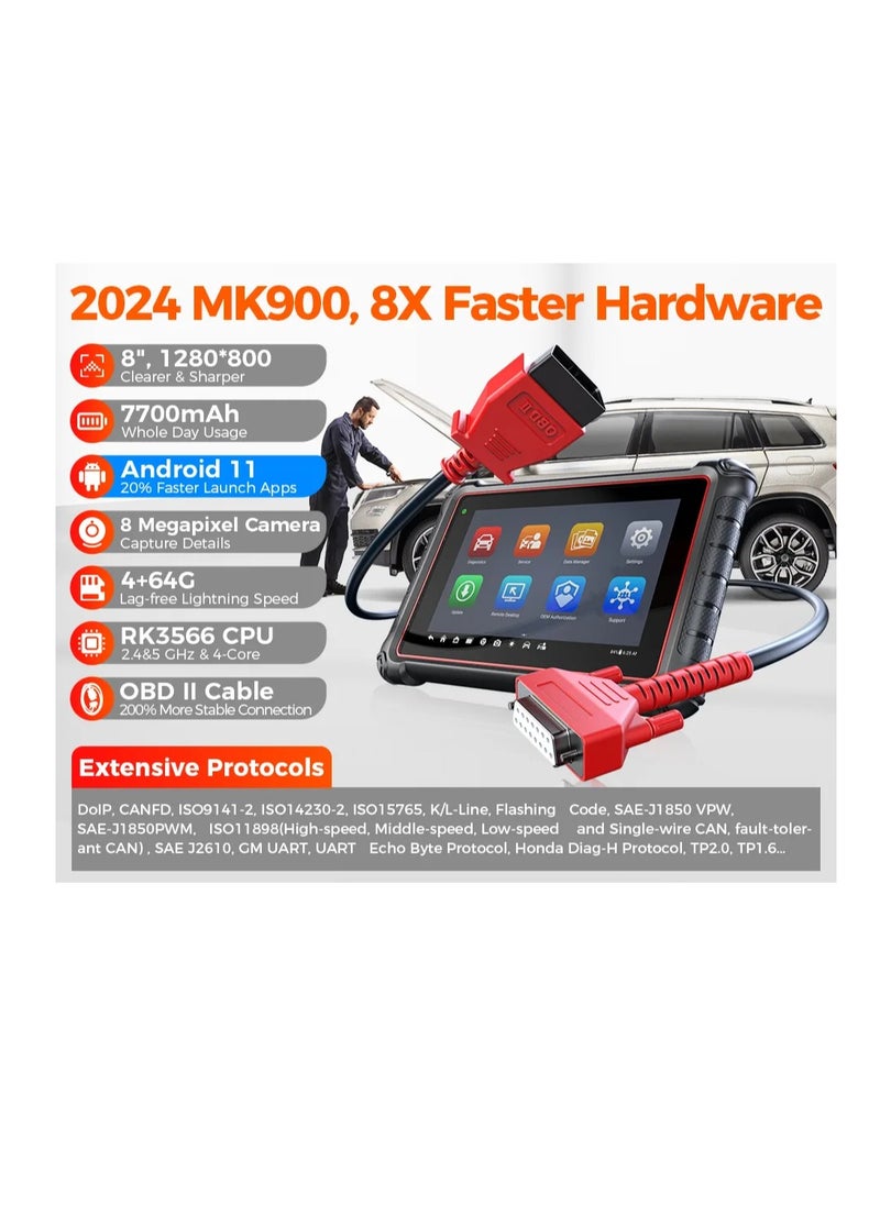 Autel - 2024 Autel MaxiCOM MK900 Auto All System Diagnostic Scanner Tool Bidirectional - Image 1