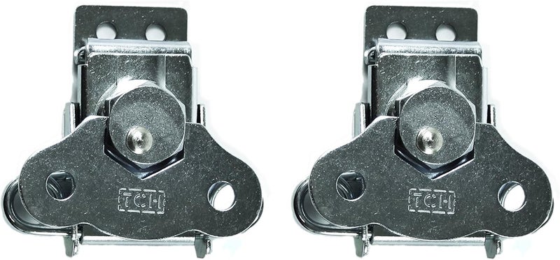 TCH Hardware - Steel Spring Loaded Butterfly Twist Latch and Keeper | Toggle Clamp Case Box Chest Closure | 2 Pack - Silver - Image 1