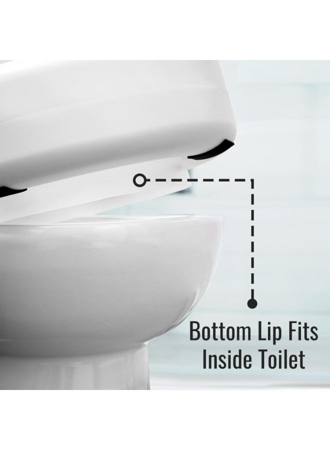 5-inch raised toilet seat for standard round toilets with non-slip pads - Image 3