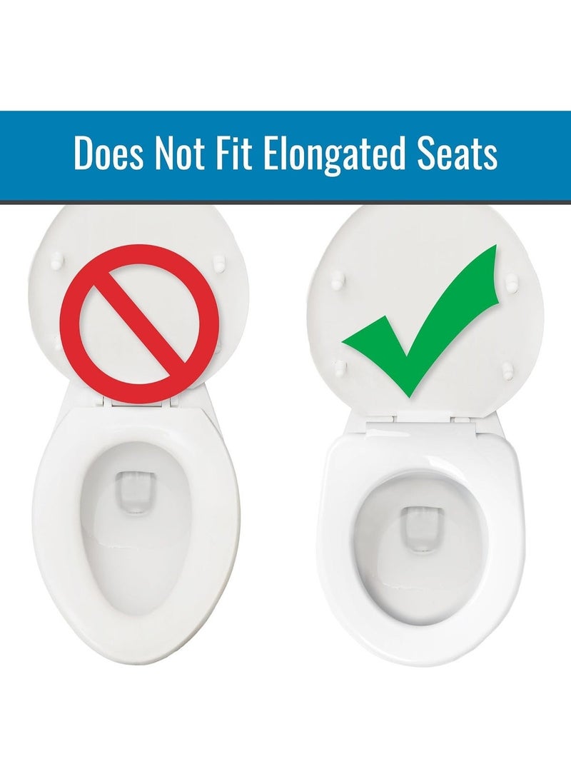 5-inch raised toilet seat for standard round toilets with non-slip pads - Image 4