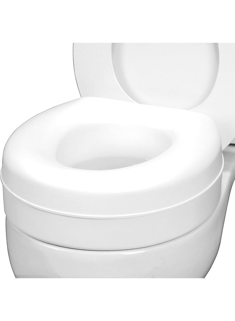 5-inch raised toilet seat for standard round toilets with non-slip pads - Image 1