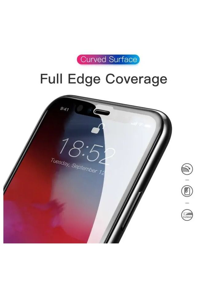 ديفيا زجاج بشاشة كاملة مضاد للتوهج لآيفون 6.5 – أسود - Image 3
