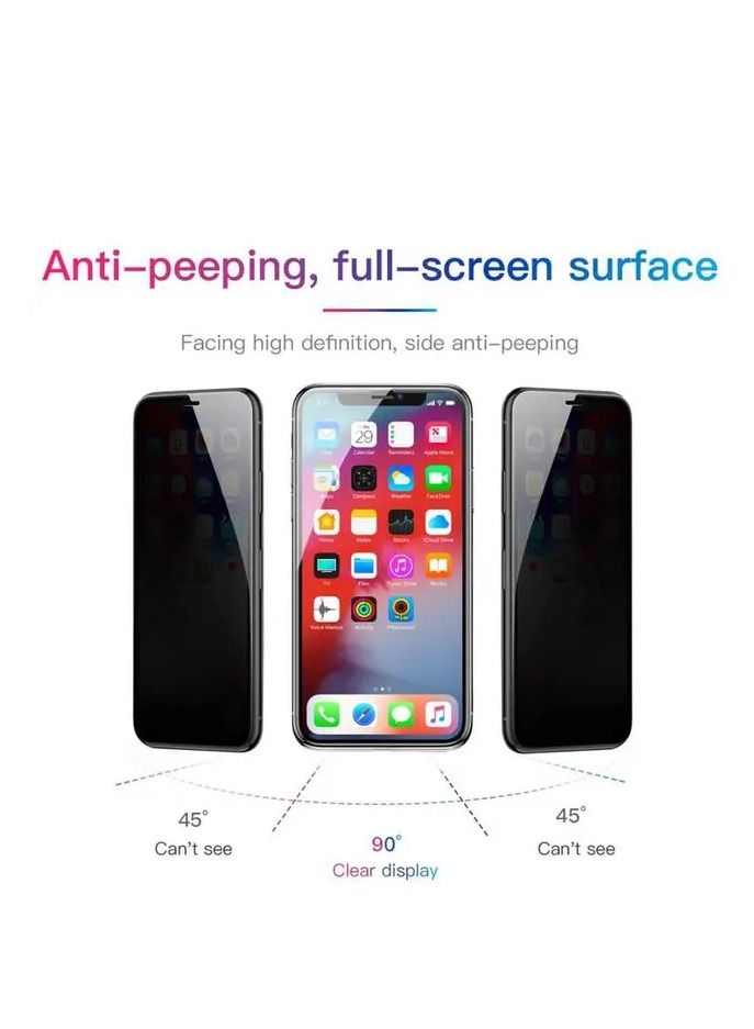 ديفيا زجاج بشاشة كاملة مضاد للتوهج لآيفون 6.5 – أسود - Image 4
