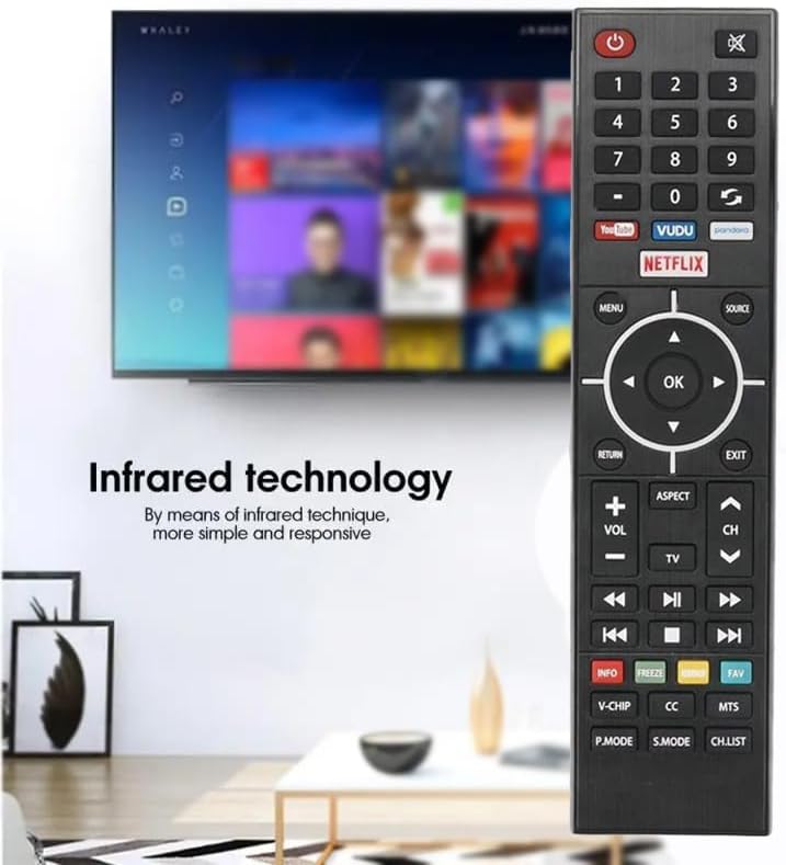 BOMAZ Universal Replacement Remote Control for Element E4SFT5517 E2SW5018 E4SW5518 ELST3216H ELSJ4016 ELST5016S ELSJ5017 ELSW3917BF E4STA5017 E4SFT5017 Smart TV - Image 2