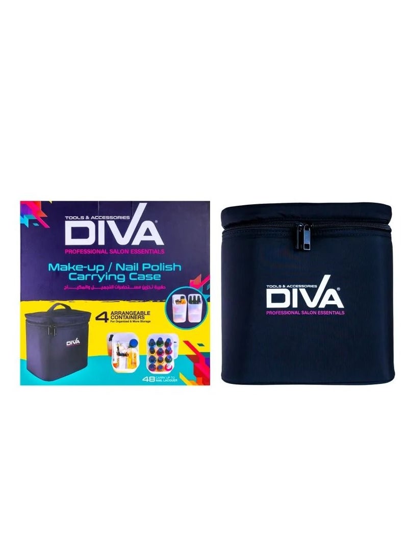 Diva Cosmetic Bag with Tray Black - Image 1