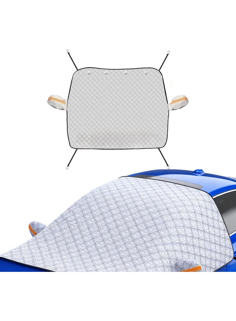 Windshield Cover for Winter Ice/Snow/Frost, Heavy Duty Thick Protective Windscreen Cover, Snow Ice Frost Dust Water Resistent, Heat Car Windshield Snow Cover (98.5"x59") - Image 1