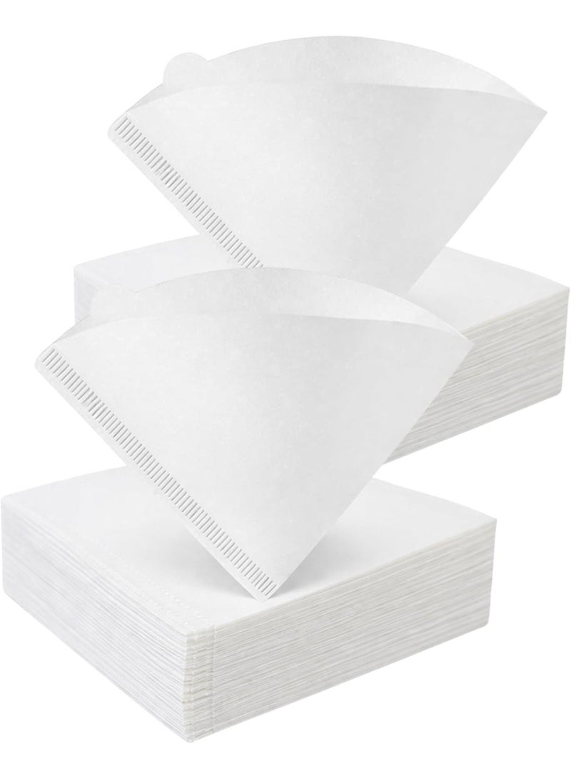 Coffee Filter Paper 100 pcs | 100% Natural V60 Shaped Chlorine-Free Disposable Cone Coffee Paper | 1-4 Cups Coffee Brewing | White