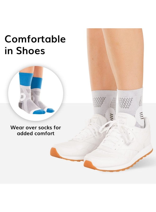 BraceAbility Neuropathy Socks for Women and Men - Toeless Compression Foot Neuropathy Socks, Peripheral Neuropathy Socks, Diabetic Neuropathy Socks, Arthritis Socks (M - Gray) - Image 5