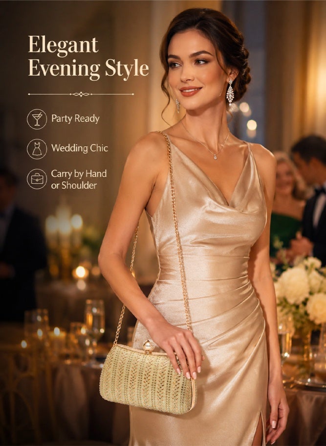 SHABILI Women's Rhinestone Banquet Bag Silver, Ladies PU Sparkling Crystal Clutch Bag Shoulder Evening Handbag with Detachable Chain for Wedding Prom Cocktail Party Dinner Travel Formal Occasion Use - Image 2