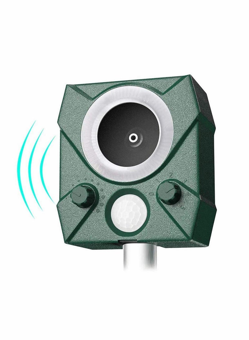 SYOSI Cat Repellent Ultrasonic Animal Repeller Motion Activated Solar Powered IPX4 Waterproof - Image 1