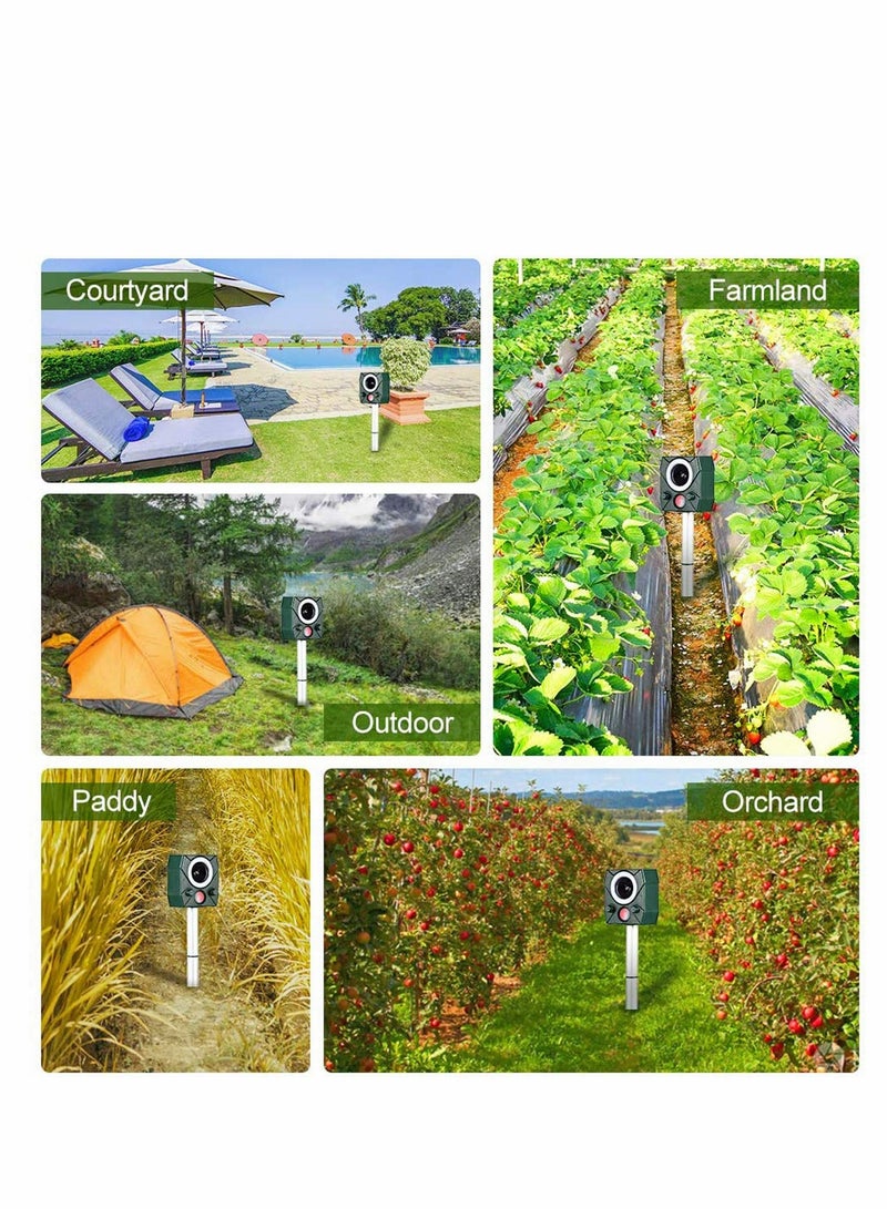 SYOSI Cat Repellent Ultrasonic Animal Repeller Motion Activated Solar Powered IPX4 Waterproof - Image 3