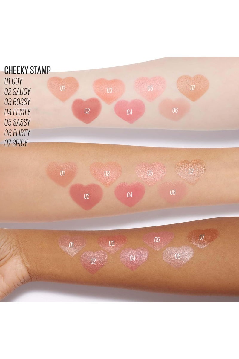 KAJA Cheeky Stamp Blush – Saucy - Heart-Shaped Cushion Blusher with Buildable Color, Lightweight & Blendable Formula, Travel-Friendly K-Beauty Design, 5 g - Image 5