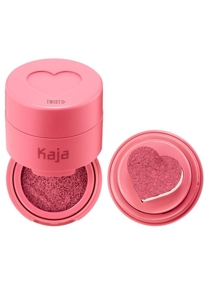 KAJA Cheeky Stamp Blush – Saucy - Heart-Shaped Cushion Blusher with Buildable Color, Lightweight & Blendable Formula, Travel-Friendly K-Beauty Design, 5 g - Image 1