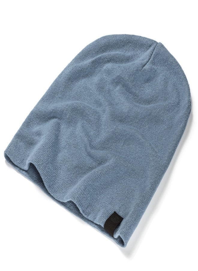 Revony Chemo Beanie Cap - Soft and Skin Friendly - 100% Cotton, Blue Dennim, One size - Image 1