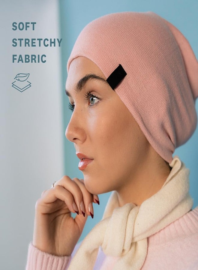 Revony Chemo Beanie Cap - Soft and Skin Friendly - 100% Cotton, Blue Dennim, One size - Image 3
