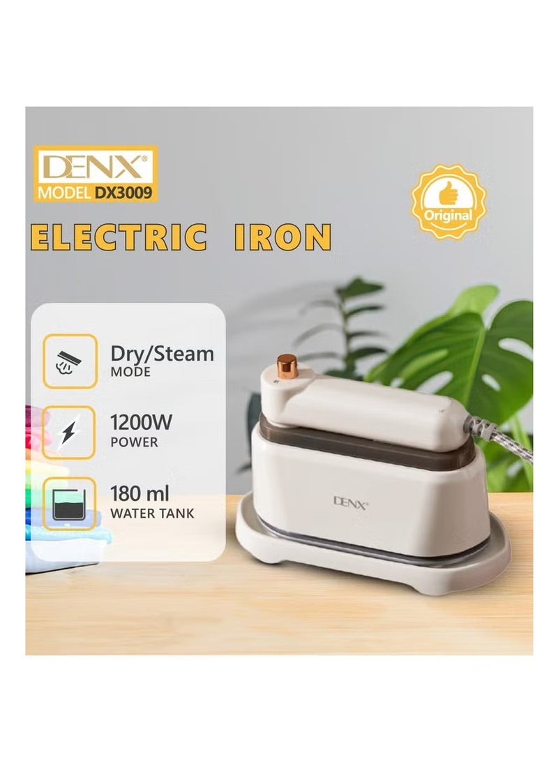 Electric Steam & Dry Iron 2-in-1 with 180ml Water Tank, Fast Heat-Up, Vertical & Horizontal Ironing, Thermal Protection, Mini Travel Iron for Shirts, Abayas, Suits, Curtains, Wrinkle Removal - Image 4