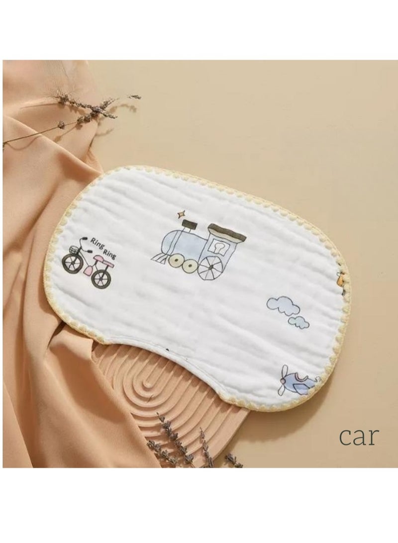 TEN-M JOURNEY Multi-Use Baby Nursing Towel, Bib Towel, and Pillow Cover | 10-Layer Breathable Antibacterial Cotton | High Sweat Absorption | Suitable for Babies 0-12 Months 39x25cm - Image 1