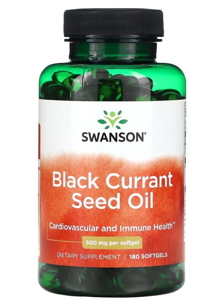 Swanson, Black Currant Seed Oil, 500 mg, 180 Softgels