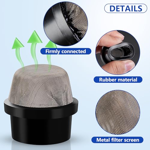 DECOHS 2 Pcs 190106Z Air Bleeder Screen Cap- Stainless Steel Screen Filter Cap Replacement Parts- Air Valve Strainer Cap for Most Pools Filters - Image 3