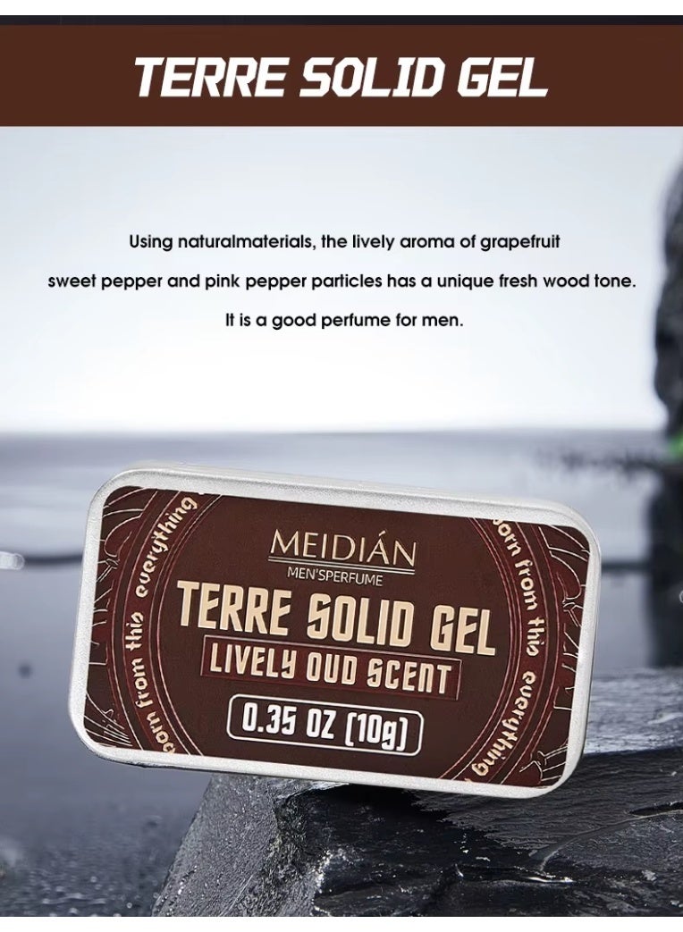MEIDIAN Men Solid Perfume Gel Easy to Dry Balm Mild Long Lasting Aroma Deodorant Fragrance 4 in 1 pack. - Image 5