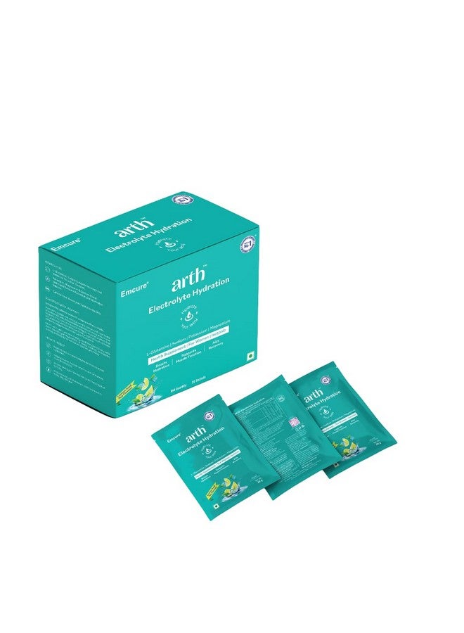 Arth Arth Electrolyte Powder | Electrolyte Drink Mix with Sodium, Potassium & Magnesium for Quick Energy | Hydration Powder for Cramps, Fatigue & Recovery | No Added Sugar | 20 Sachets - Lemon Iced Tea  - Image 1