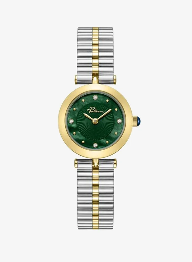 Agra Green Dial Stainless Steel Bracelet Analog Watch for Women, 24mm