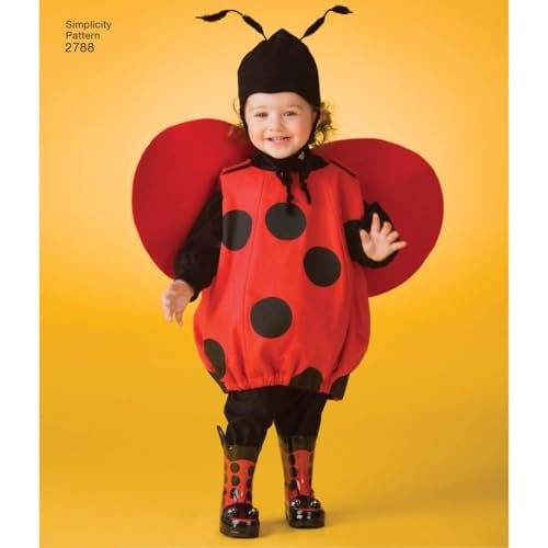 Simplicity 2788 Lamb, Chick, Witch, Pumpkin and Lady Sewing Pattern for Toddlers Halloween Costume, Sizes A 1/2-4 - Image 2