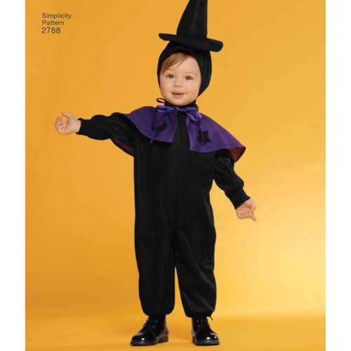 Simplicity 2788 Lamb, Chick, Witch, Pumpkin and Lady Sewing Pattern for Toddlers Halloween Costume, Sizes A 1/2-4 - Image 3