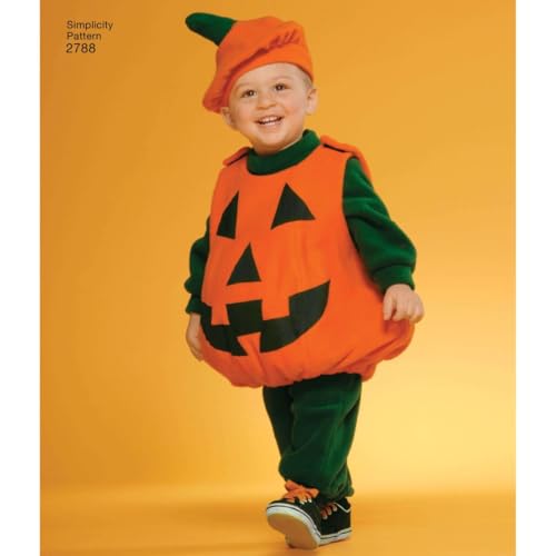 Simplicity 2788 Lamb, Chick, Witch, Pumpkin and Lady Sewing Pattern for Toddlers Halloween Costume, Sizes A 1/2-4 - Image 4