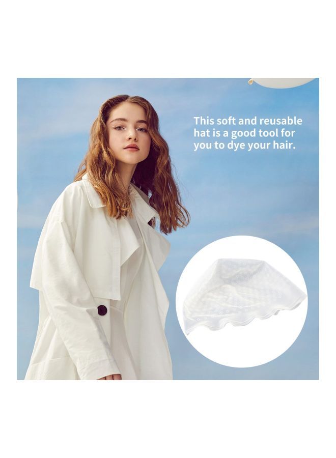 NIBEMINENT Professional Reusable Hair Colouring Cap White 31x22cm - Image 3