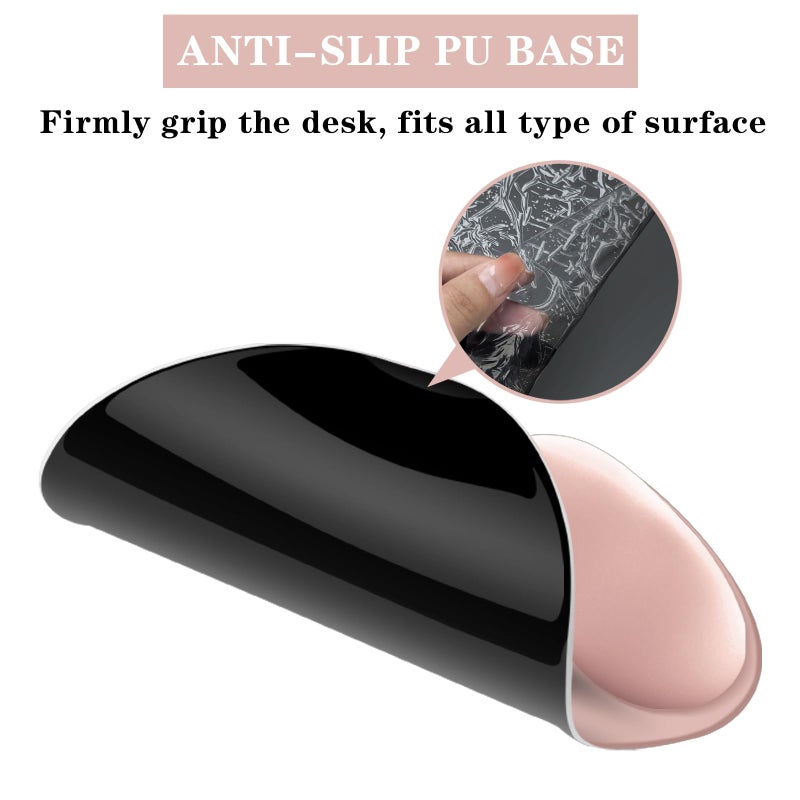 KEPUTAIER Mouse Pad with Wrist Rest,Ergonomic Mouse Pad with Comfortable Gel Wrist Rest Support and Non-Slip PU Base for Easy Typing Pain Relief, Durable and Washable(Pink) - Image 4