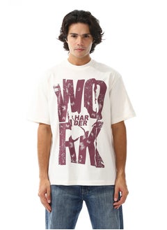 WHITE RABBIT "Work Harder" Printed T-shirt  - Image 1