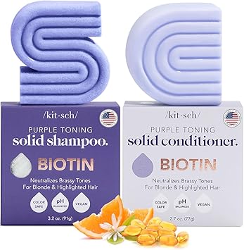 Kitsch بار الشامبو الأرجواني من كيتش للشعر الرمادي المعالج بالألوان مصنوع في الولايات المتحدة - Image 1