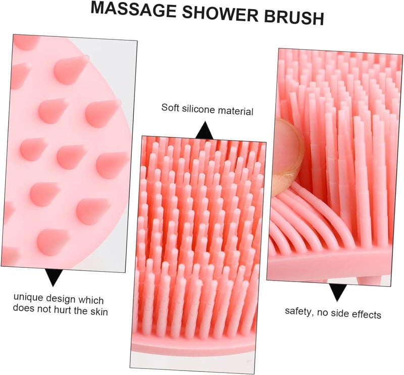 KIMEE Body Wash Silicon Soft Scrubber Brush with Soap/Shampoo Dispenser Massage Bath Brush Massage Skin Care Tool - Image 4
