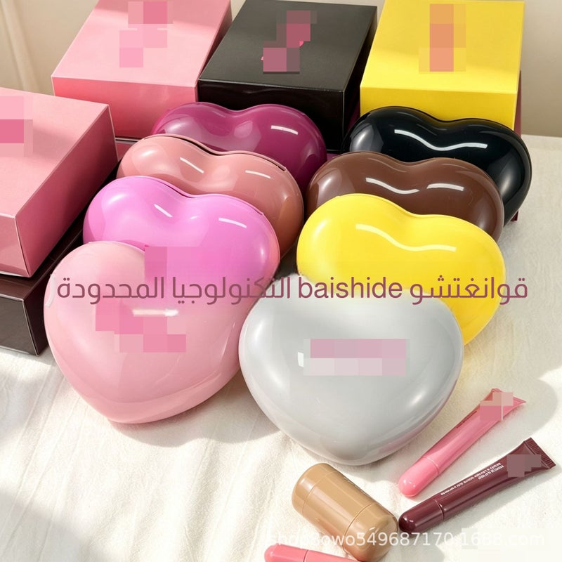 حقيبة مكياج سيليكون على شكل قلب من بي إس دي مع صندوق - Image 1