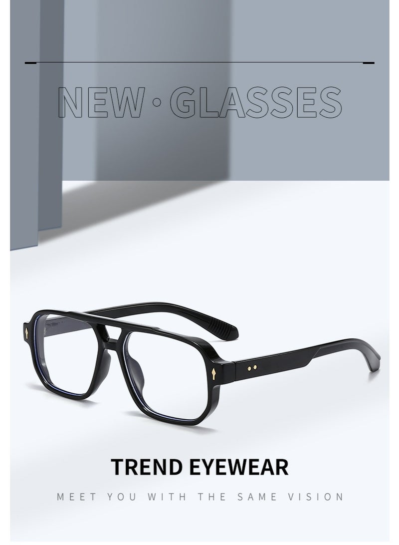 Veil Vintage Double Bridges Men Sunglasses Fashion Frame Ocean Lens Women Trending Rivets - Image 2