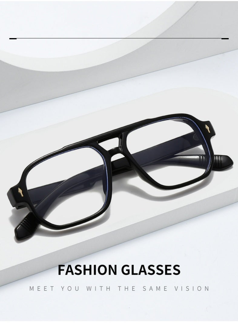 Veil Vintage Double Bridges Men Sunglasses Fashion Frame Ocean Lens Women Trending Rivets - Image 3