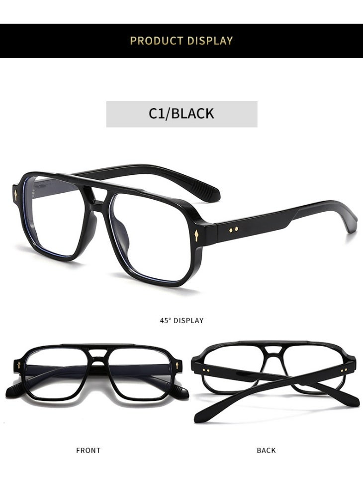 Veil Vintage Double Bridges Men Sunglasses Fashion Frame Ocean Lens Women Trending Rivets - Image 4