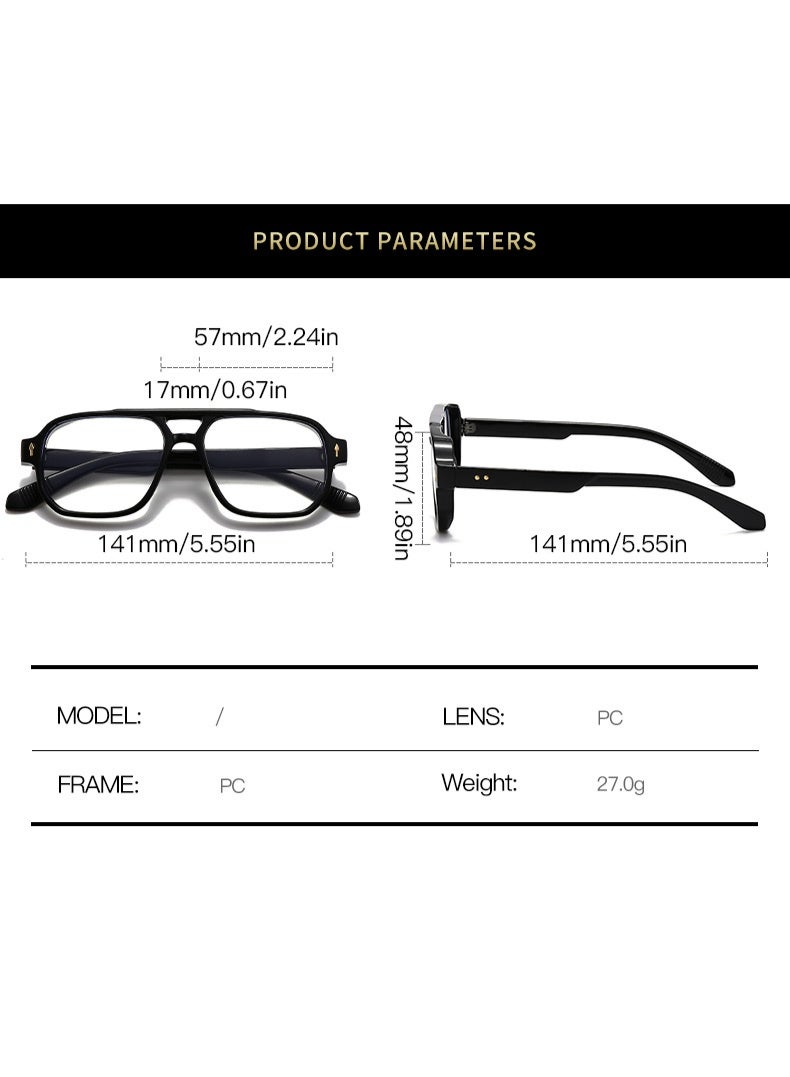 Veil Vintage Double Bridges Men Sunglasses Fashion Frame Ocean Lens Women Trending Rivets - Image 5