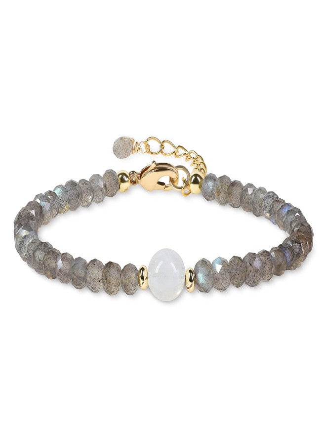 COAI Labradorite Bracelet Moonstone Bracelet Stone Beaded Bracelet for Women - Image 1