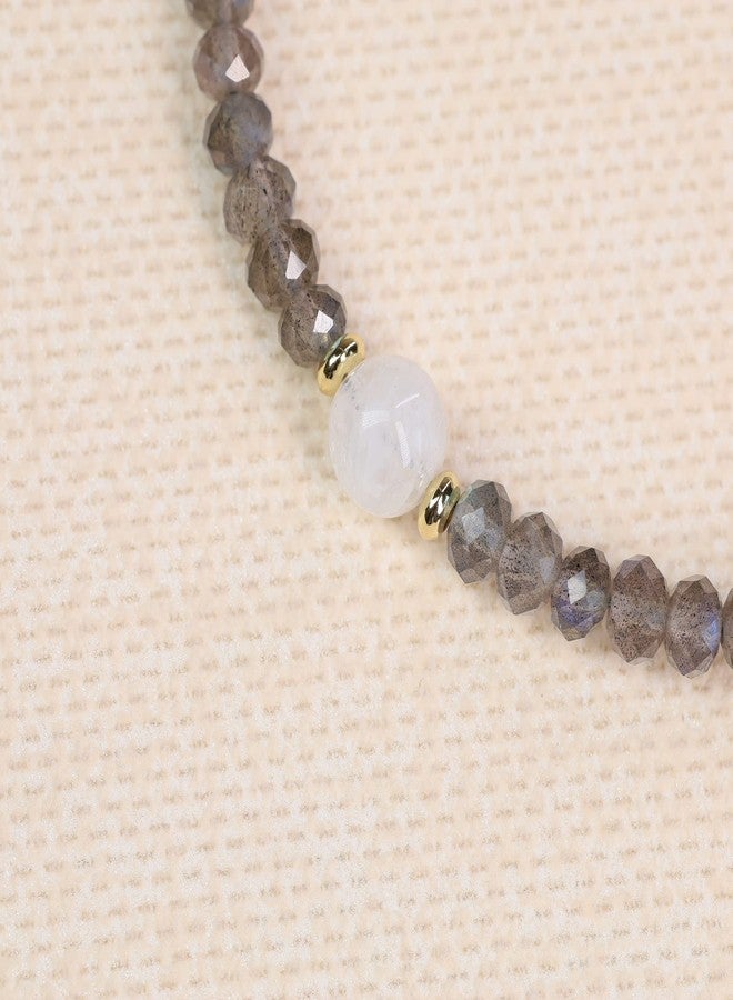 COAI Labradorite Bracelet Moonstone Bracelet Stone Beaded Bracelet for Women - Image 5
