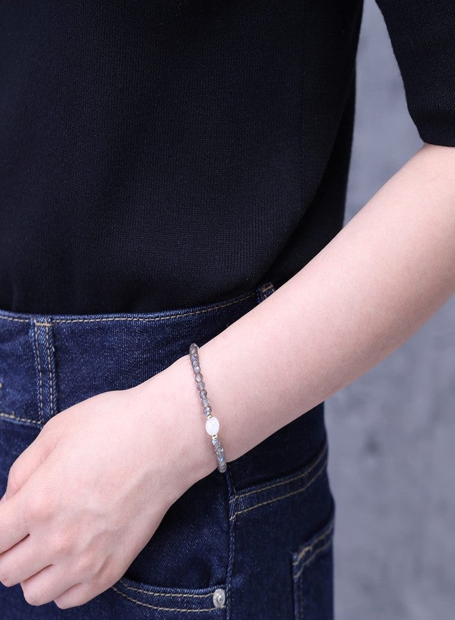 COAI Labradorite Bracelet Moonstone Bracelet Stone Beaded Bracelet for Women - Image 3