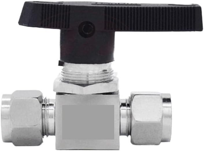 صمام كرة من الفولاذ المقاوم للصدأ 316ل مقاس 8مم مع وصلة ضغط لأنابيب الماء والهواء والوقود - Image 3