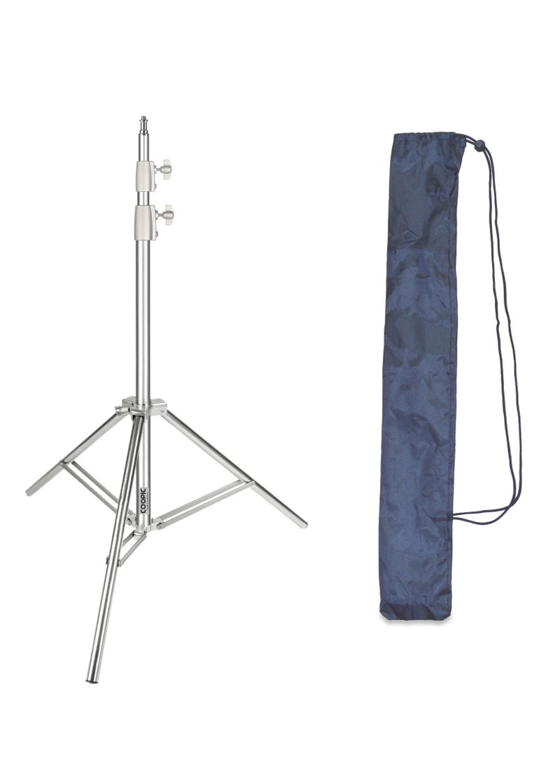 Coopic - L200s 74.8inch 190cm Stainless Steel Photography Video Tripod Light Stand with Carrying Bag made for Reflectors Soft boxes Lights Umbrellas - Image 1