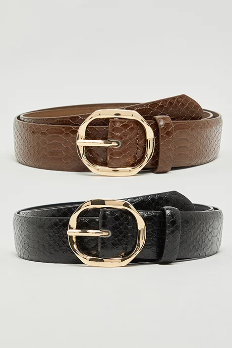 أر أند بي 2 Pack Textured Belts