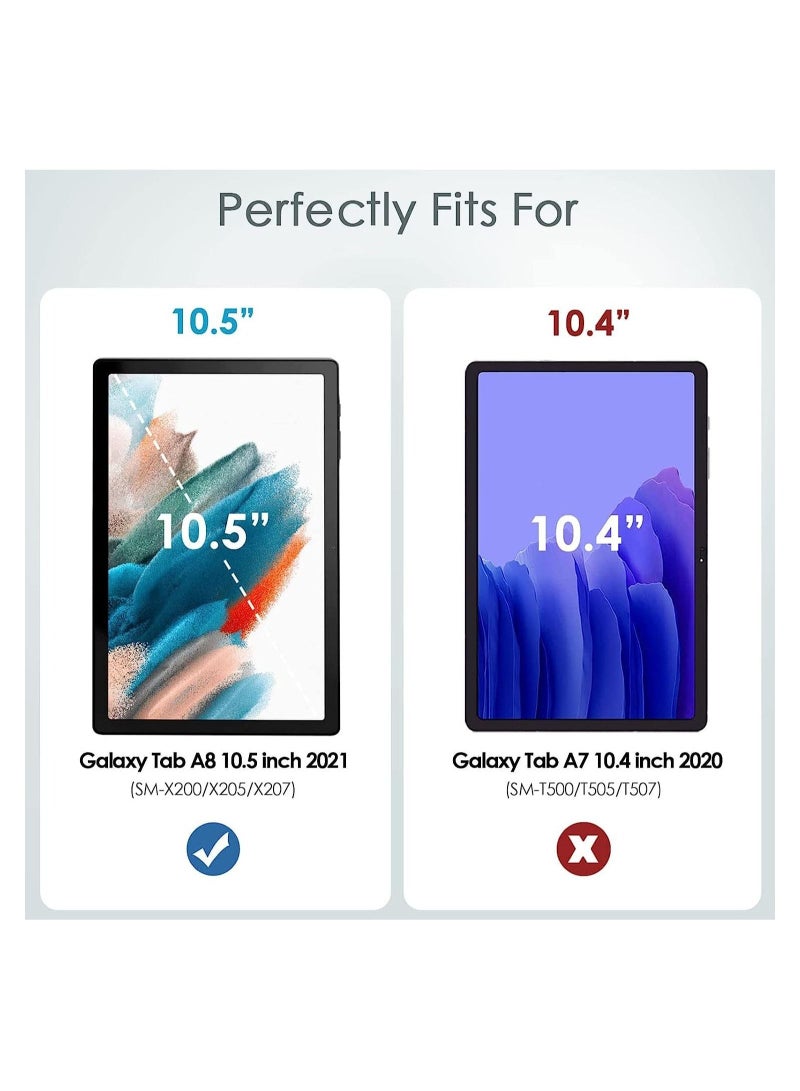 جراب شفاف لجهاز Samsung Galaxy Tab A8 مقاس 10.5 بوصة 2022 (-X200/X205/X207)، جراب واقٍ من السيليكون المقاوم للصدمات/ غطاء خلفي رفيع - Image 5